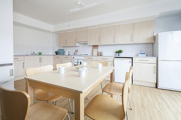 A student hall shared kitchen