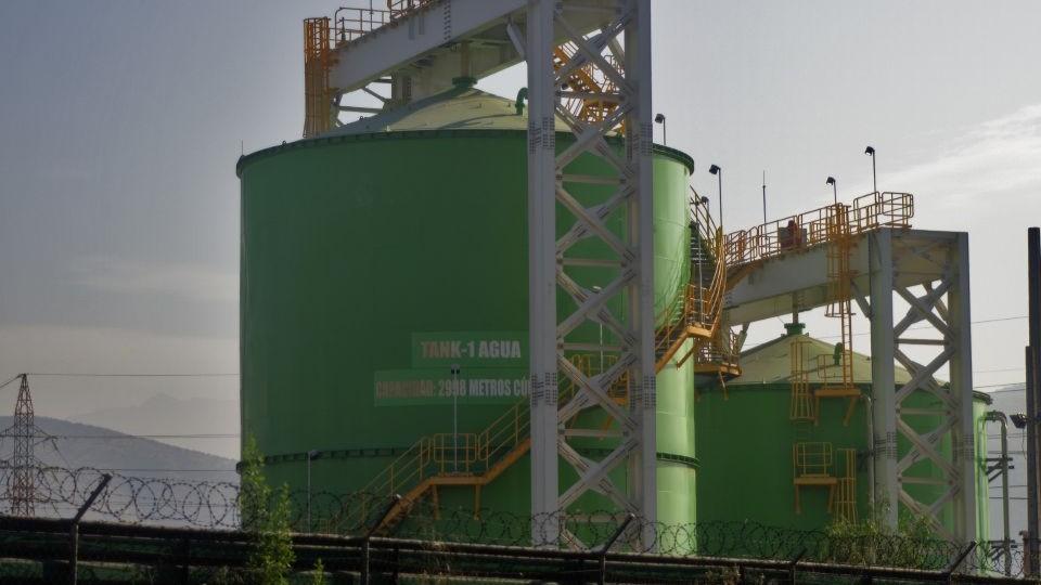 Two green tanks
